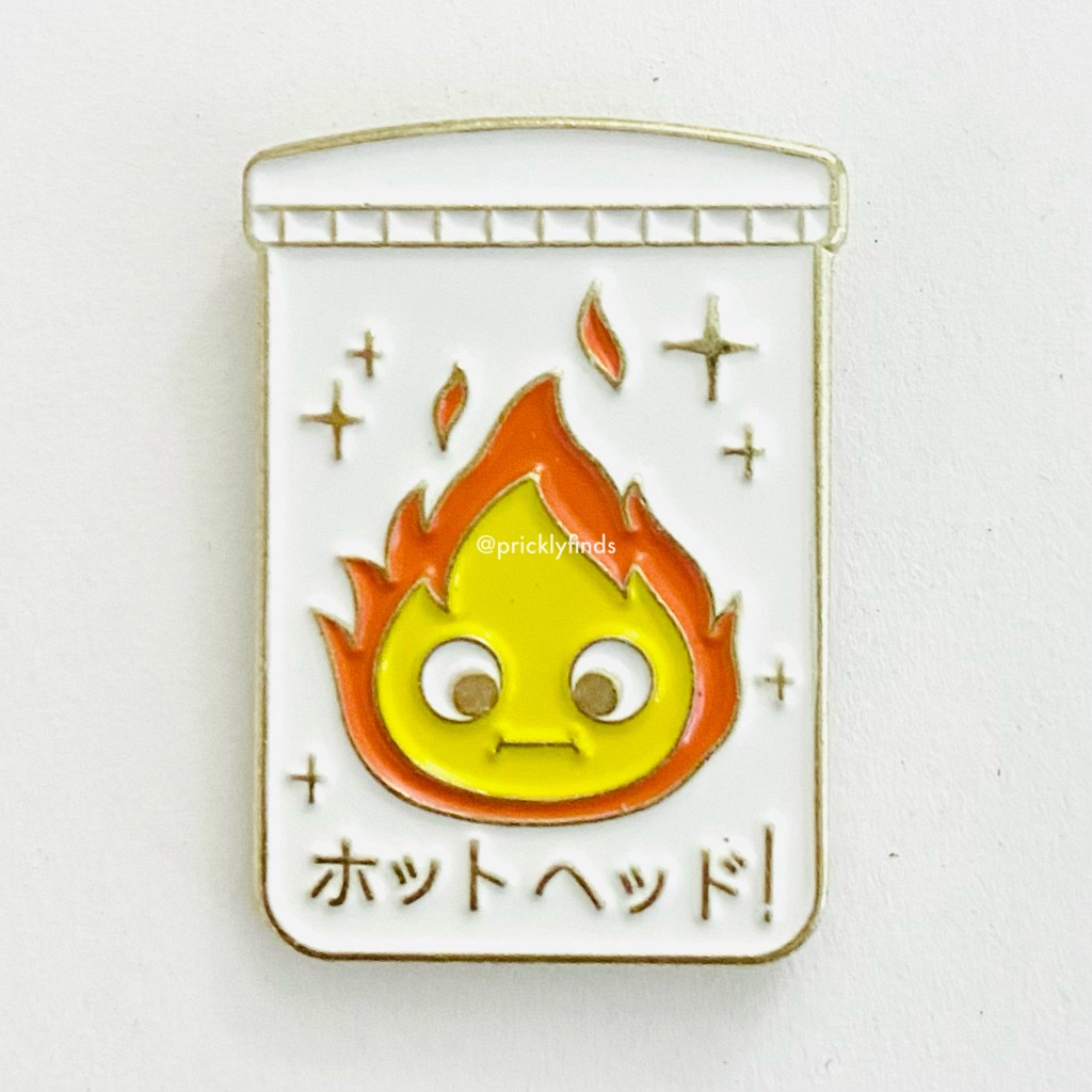 8/$40 Howl’s Moving Castle Calcifer ‘Hot Head’ Jar Enamel Pin